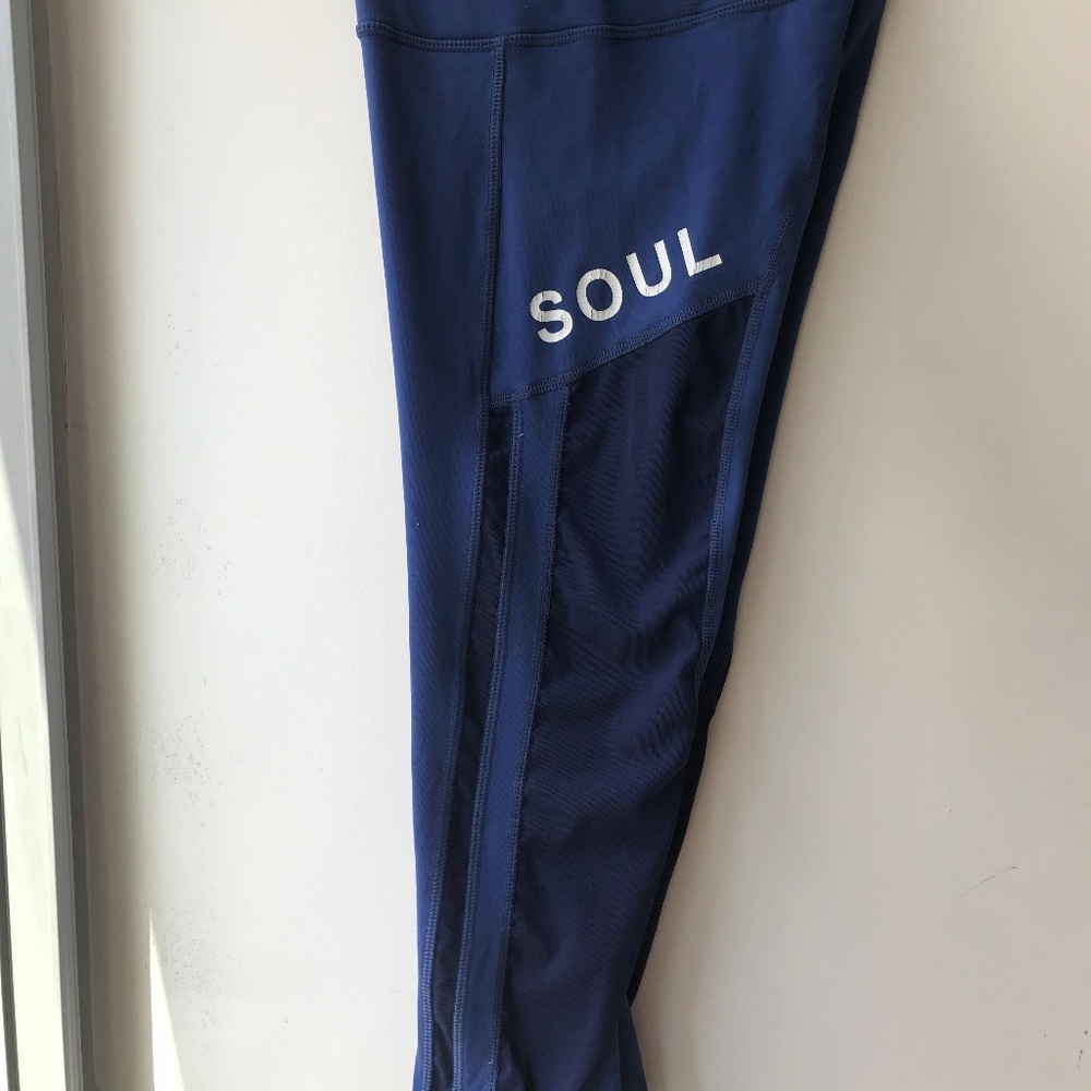Bright Blue SoulCycle 3/4 Exercise Pants